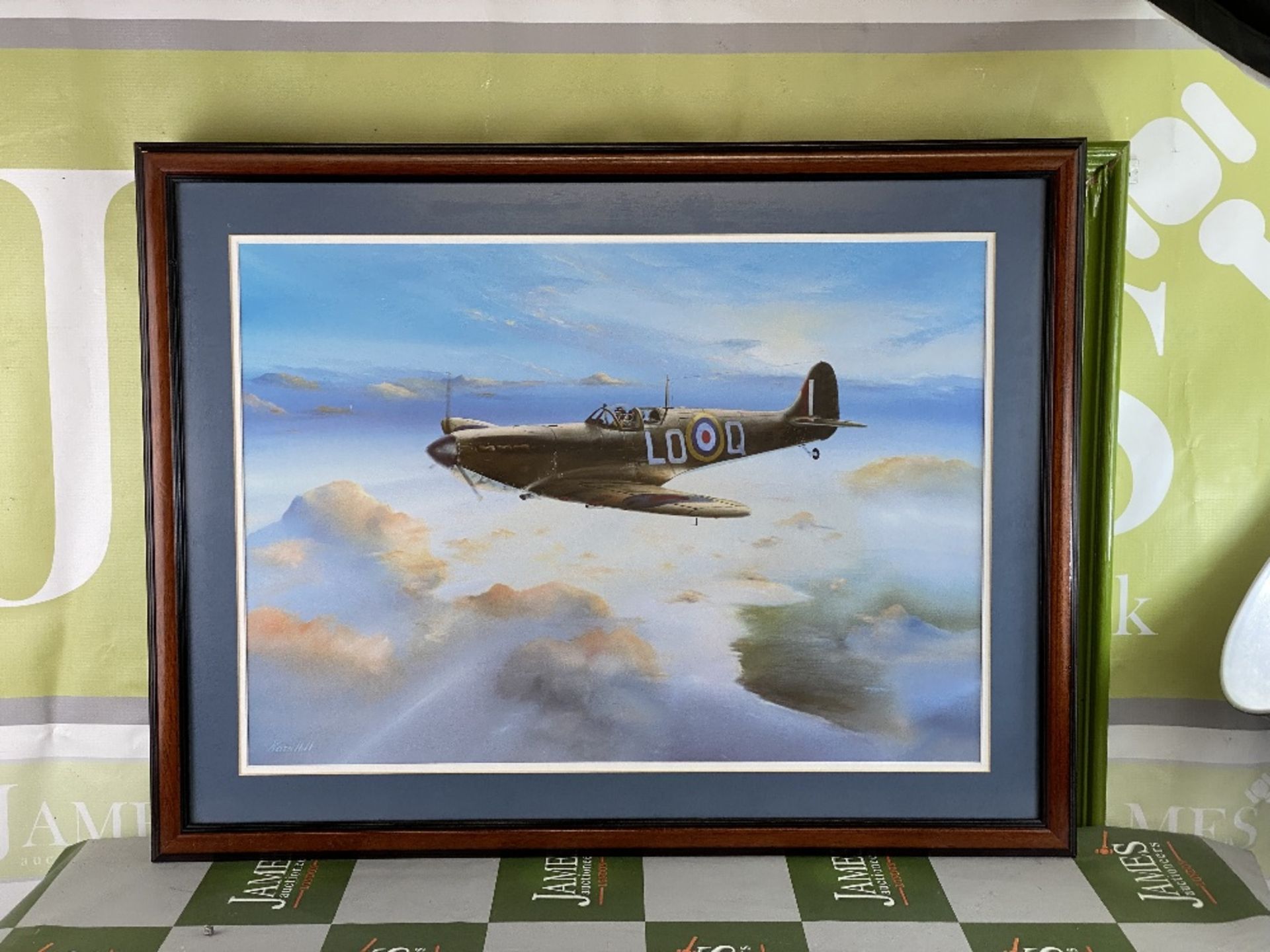 Artist-Keith Hill Framed Print of A WWII Spitfire - Image 6 of 6