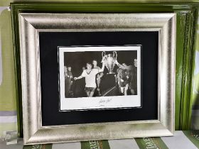 George Best Large Framed Signed Memorabilia-Inc COA