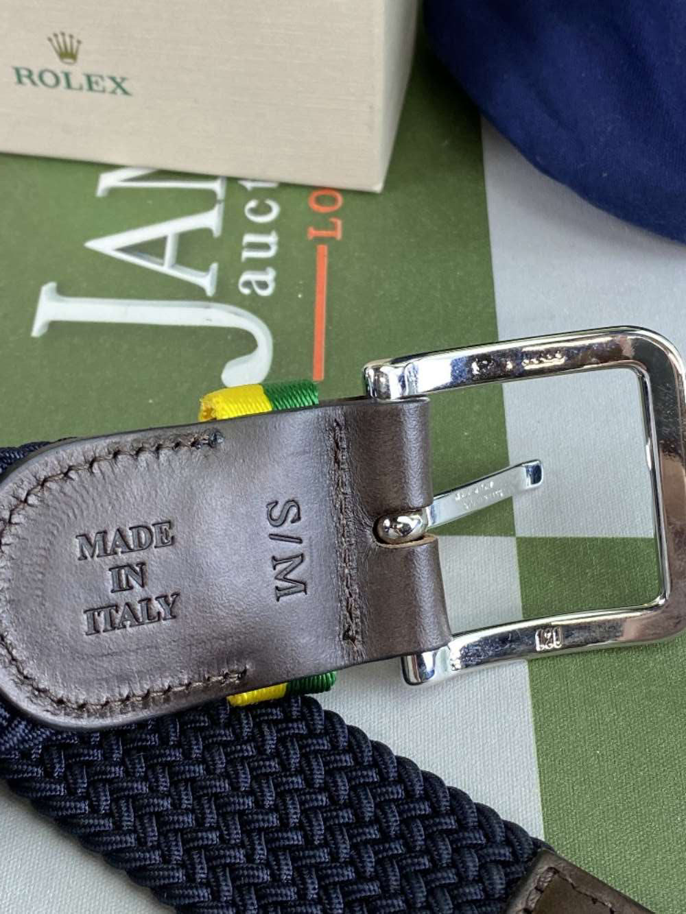 Rolex Official Merchandise Leather & Fabric Belt-New Example - Bild 6 aus 6