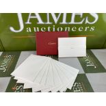 Cartier Paris Box Writing Set 10 Cards and Envelopes.