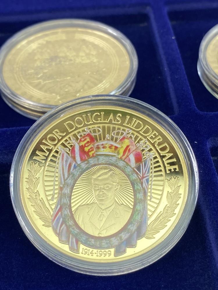 World War II Complete Set Gold Plated Coin Set Windsor Mint - Bild 4 aus 11