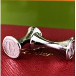 Cartier Sterling Silver Cufflinks - Genuine Cartier Diabolo de Cartier Silver Sterling Silver Cuffli