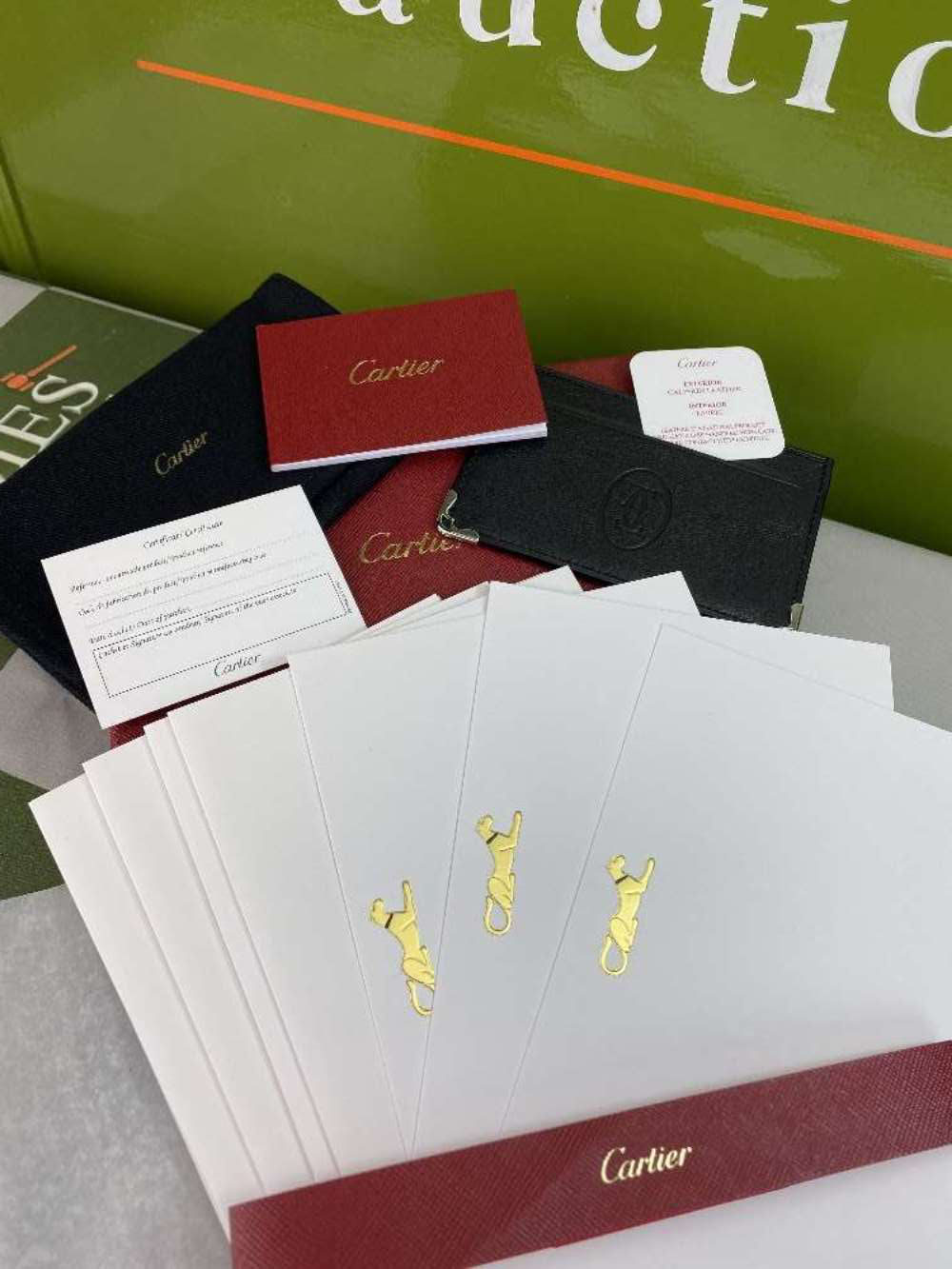 Cartier Paris- Credit Card Leather Holder & Letter Set - Image 4 of 4