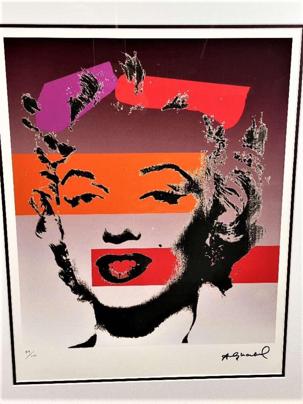 Andy Warhol (1928-1987) “Marilyn” Leo Castelli Gallery-New York Numbered Ltd Edition of 100 Lithogra - Bild 2 aus 7