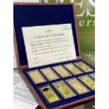 Windsor Mint Million Dollars Collection 10 Golden Bars Rrp £599