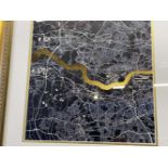 Stunning Gold Leaf River Thames-London Triptych Framed Ltd Edition of 30.