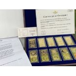 Windsor Mint Million Dollars Collection 10 Golden Bars Rrp £599