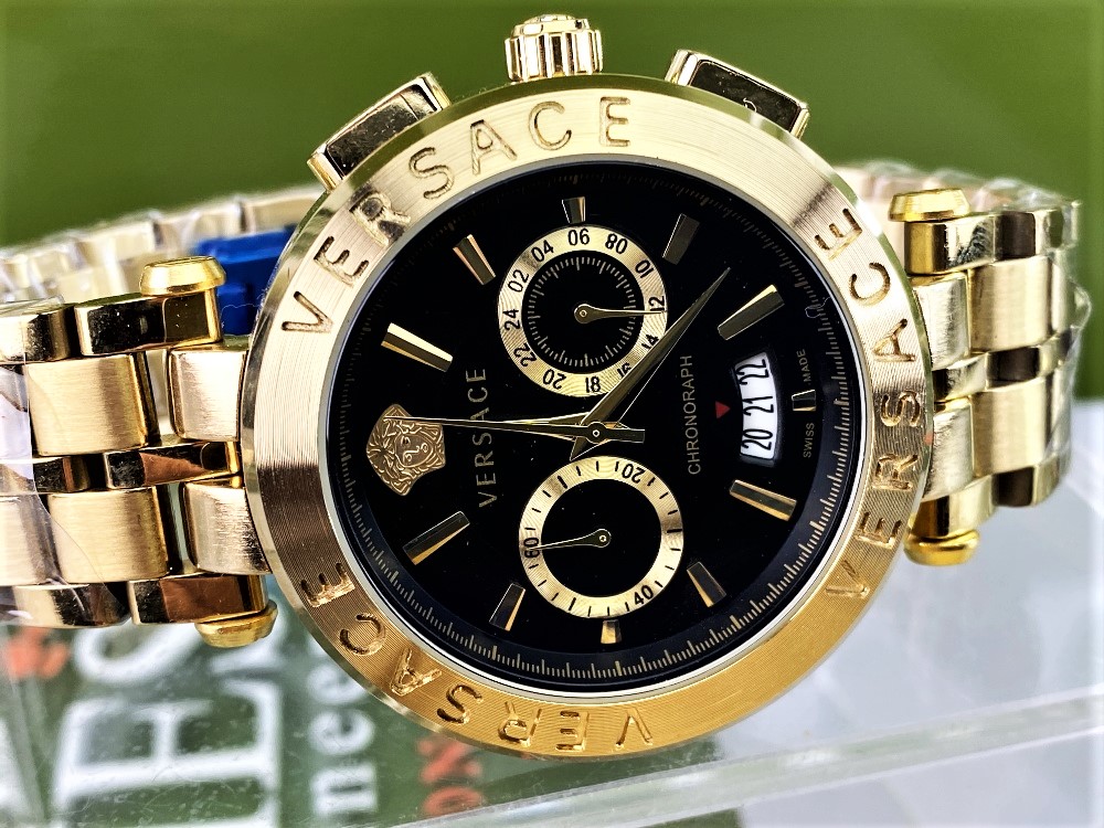 Versace Aion Gent`s Chronograph -Gold Plated-New Example - Bild 2 aus 8