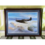 Artist-Keith Hill Framed Print of A WWII Spitfire