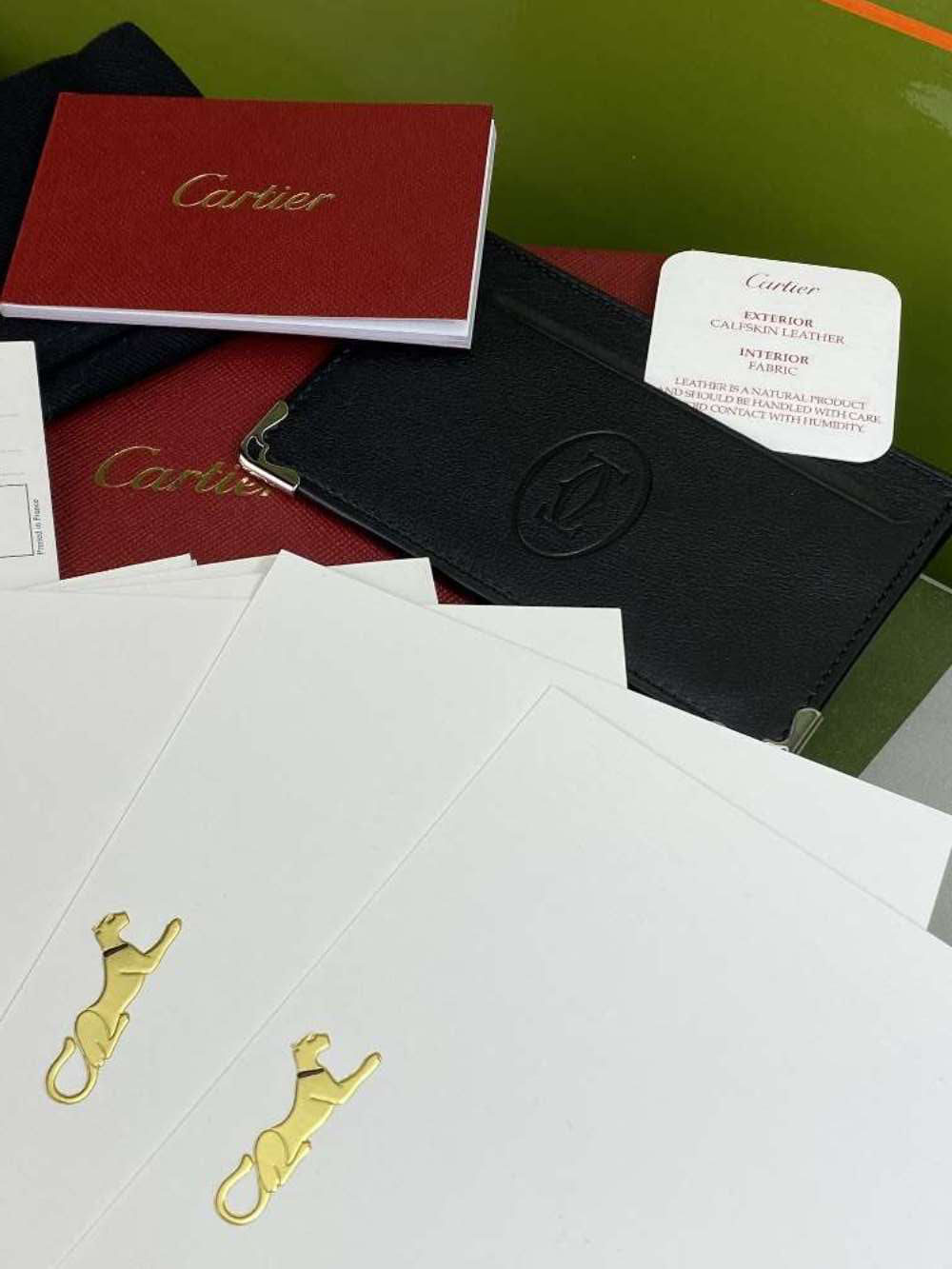 Cartier Paris- Credit Card Leather Holder & Letter Set - Image 3 of 4