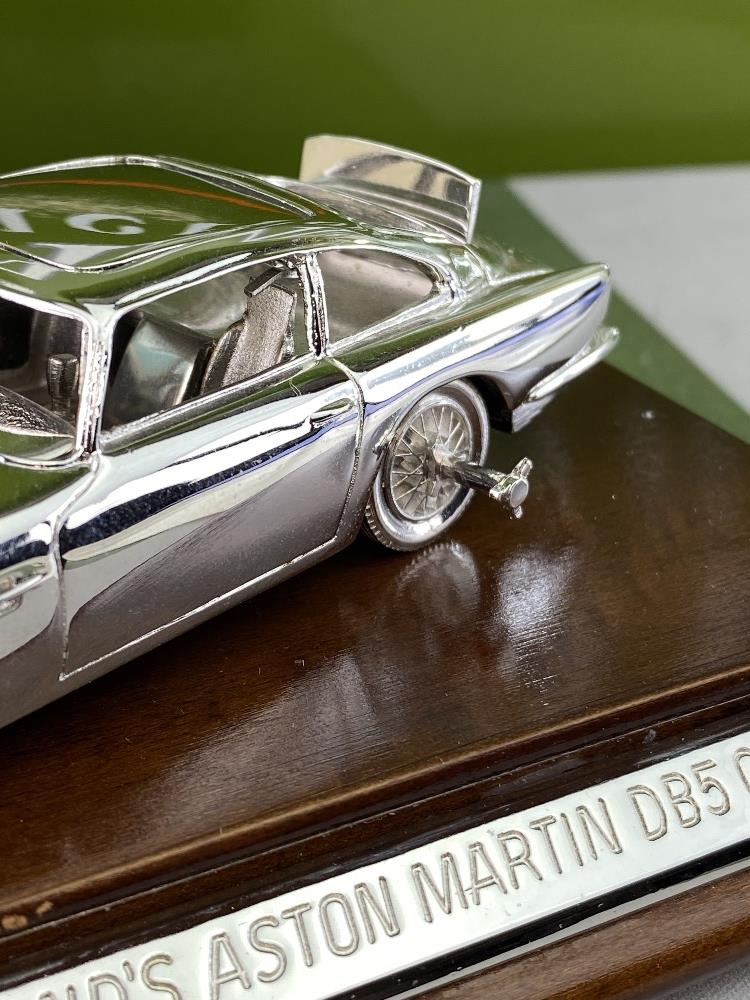 Danbury Mint Silver Plated Pewter James Bond Aston Martin DB5 - Image 7 of 8