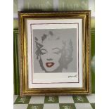 Andy Warhol (1928-1987) “Marilyn” Numbered #16/100 Lithograph, Ornate Framed.