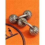 Hermes Solid Silver 925 Vintage Golf Ball Cufflinks