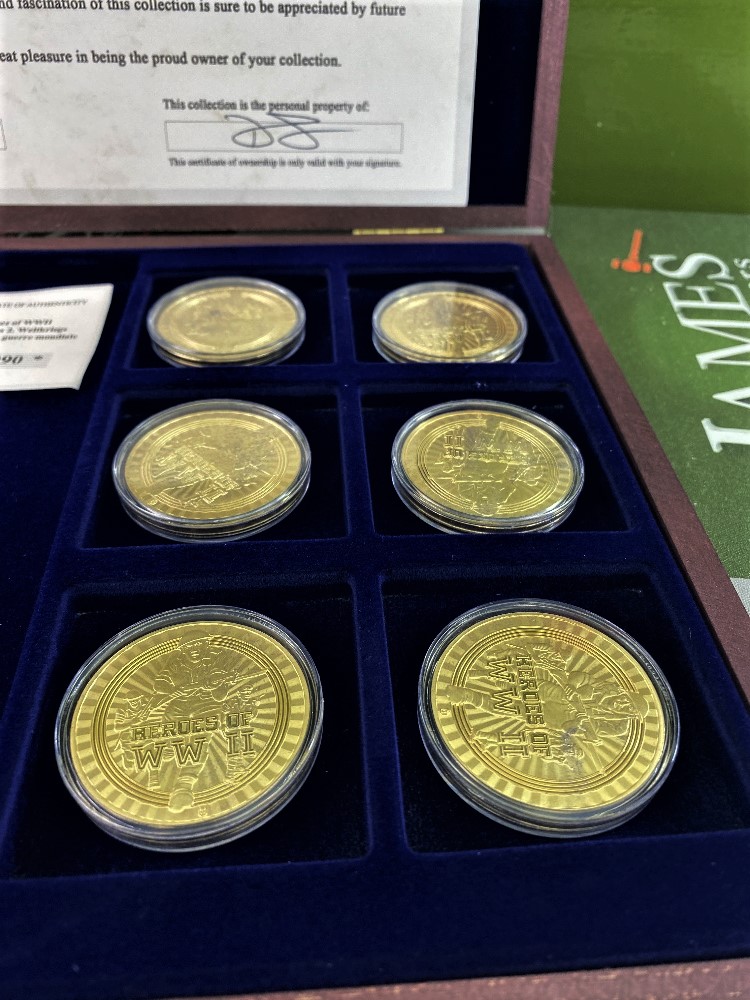 World War II Complete Set Gold Plated Coin Set Windsor Mint - Bild 2 aus 11