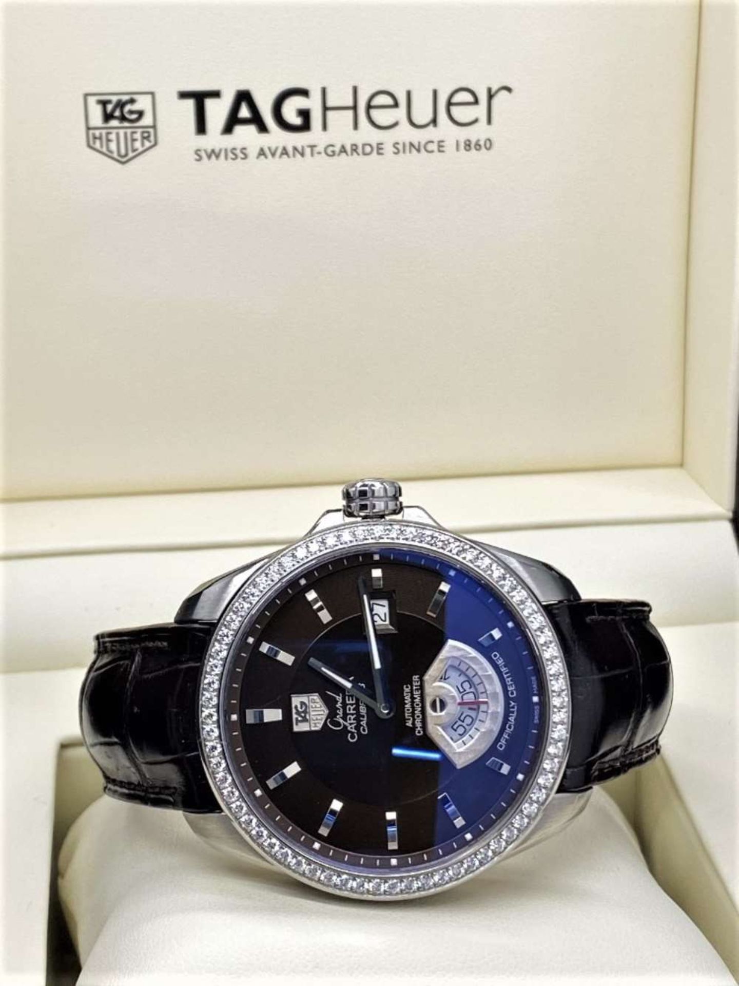 Tag Heuer Grand Carrera Diamond Bezel WAV511E - Image 8 of 10