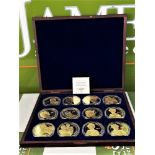 Portraits of Queen Elizabeth II Gold Plated Coin Set 2012