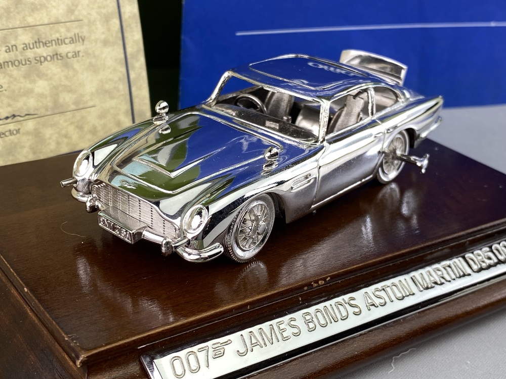 Danbury Mint Silver Plated Pewter James Bond Aston Martin DB5 - Image 2 of 8