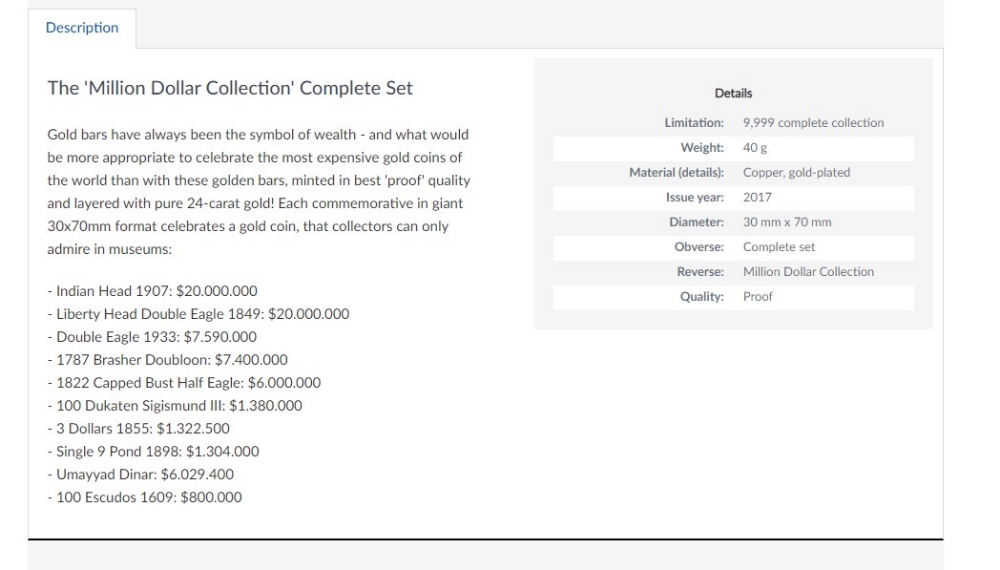 Windsor Mint Million Dollars Collection 10 Golden Bars Rrp £599 - Bild 8 aus 10