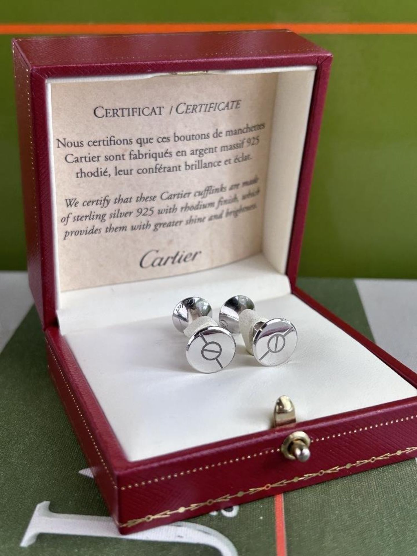 Cartier Sterling Silver Signature Screw Design Love Collection Cufflinks