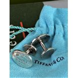 Now Sold Do Not Bid!- Please Return to Tiffany & Co. New York 925 Sterling Silver Cufflinks 10.9g