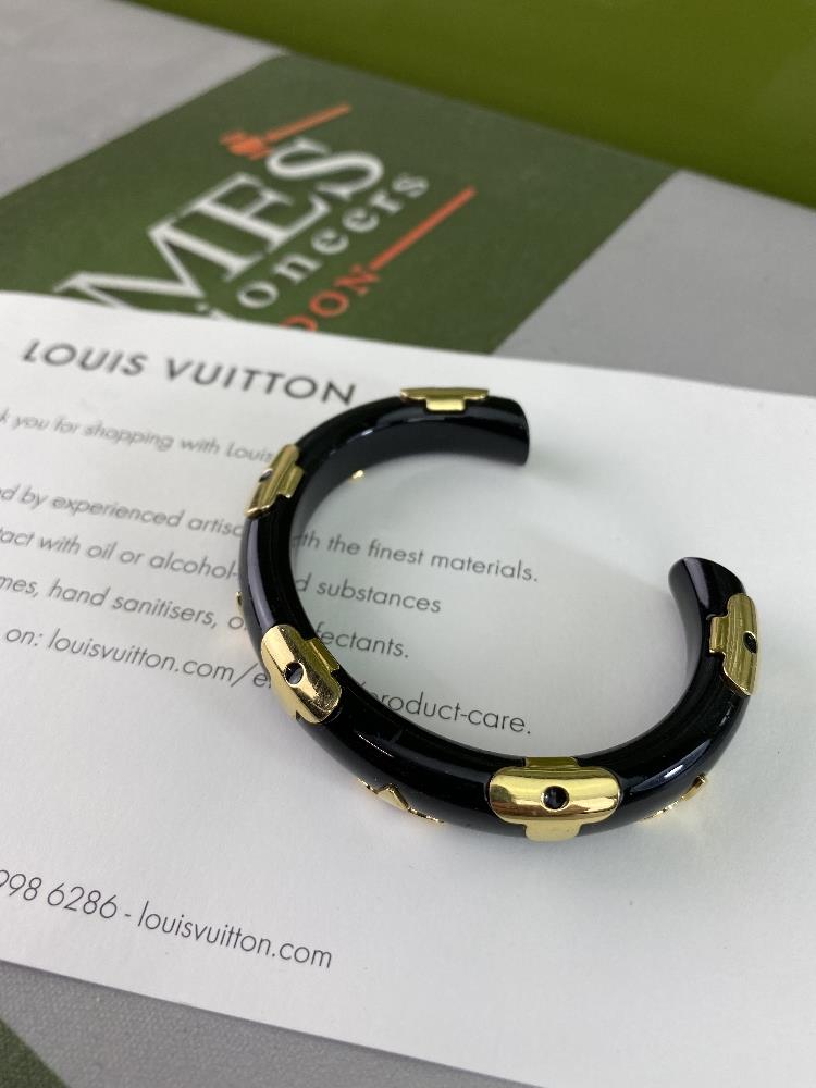 louis Vuitton Paris Onyx & Gold Cuff Bracelet-Rare Example - Image 5 of 7
