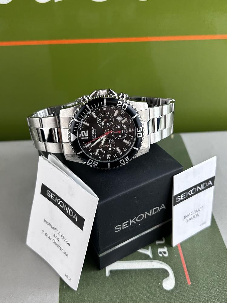 Sekonda Gent`s Chronograph 50M Stainless Watch - Image 6 of 7