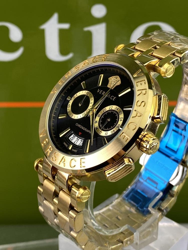 Versace Aion Gent`s Chronograph -Gold Plated-New Example - Image 6 of 8