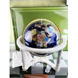 Osbourne & Allen Ltd-Large Semi-Precious Gemstone Globe & Compass Large 19 inch Edition £2k