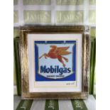 Andy Warhol-(1928-1987) "Mobil Gas"Castelli NY Original Numbered Lithograph #79/100, Ornate Framed.