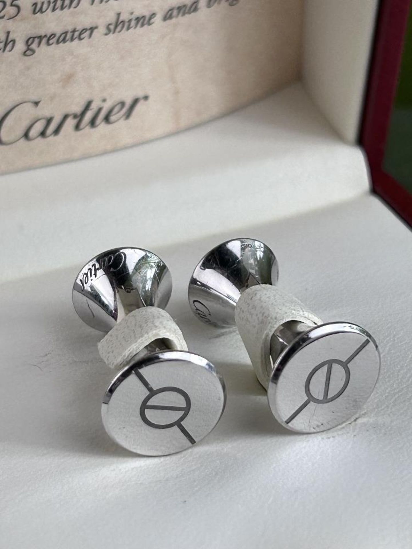 Cartier Sterling Silver Signature Screw Design Love Collection Cufflinks - Image 5 of 5