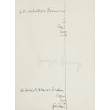 Fluxus Joseph Beuys (1921 Krefeld -