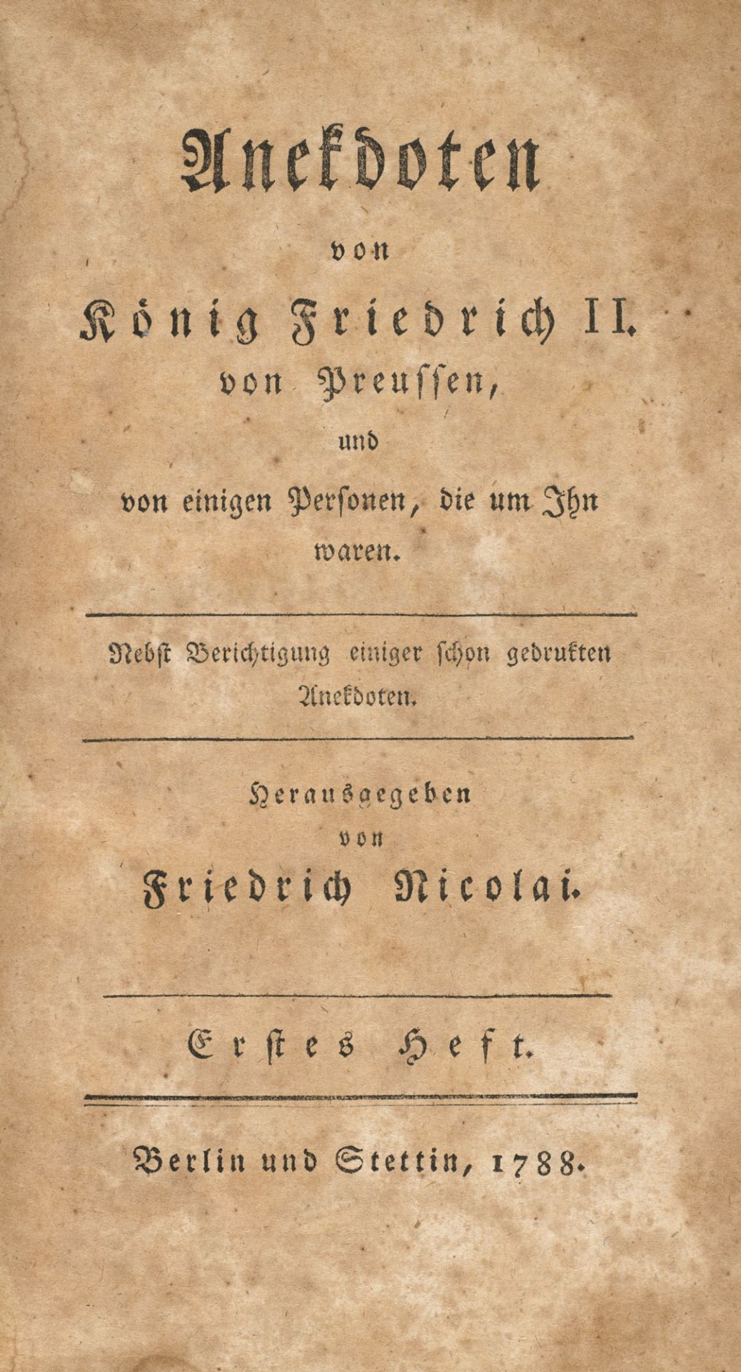 Friedrich II. von Preussen - -