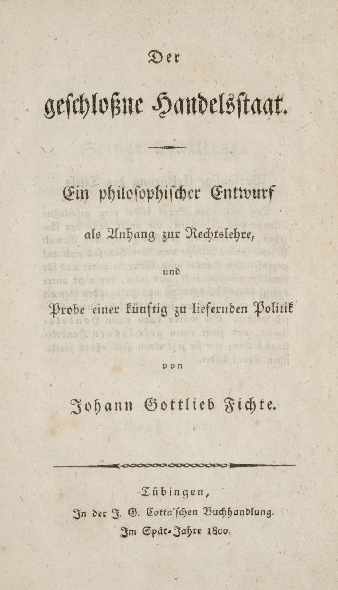 Philosophie - - Johann Gottlieb