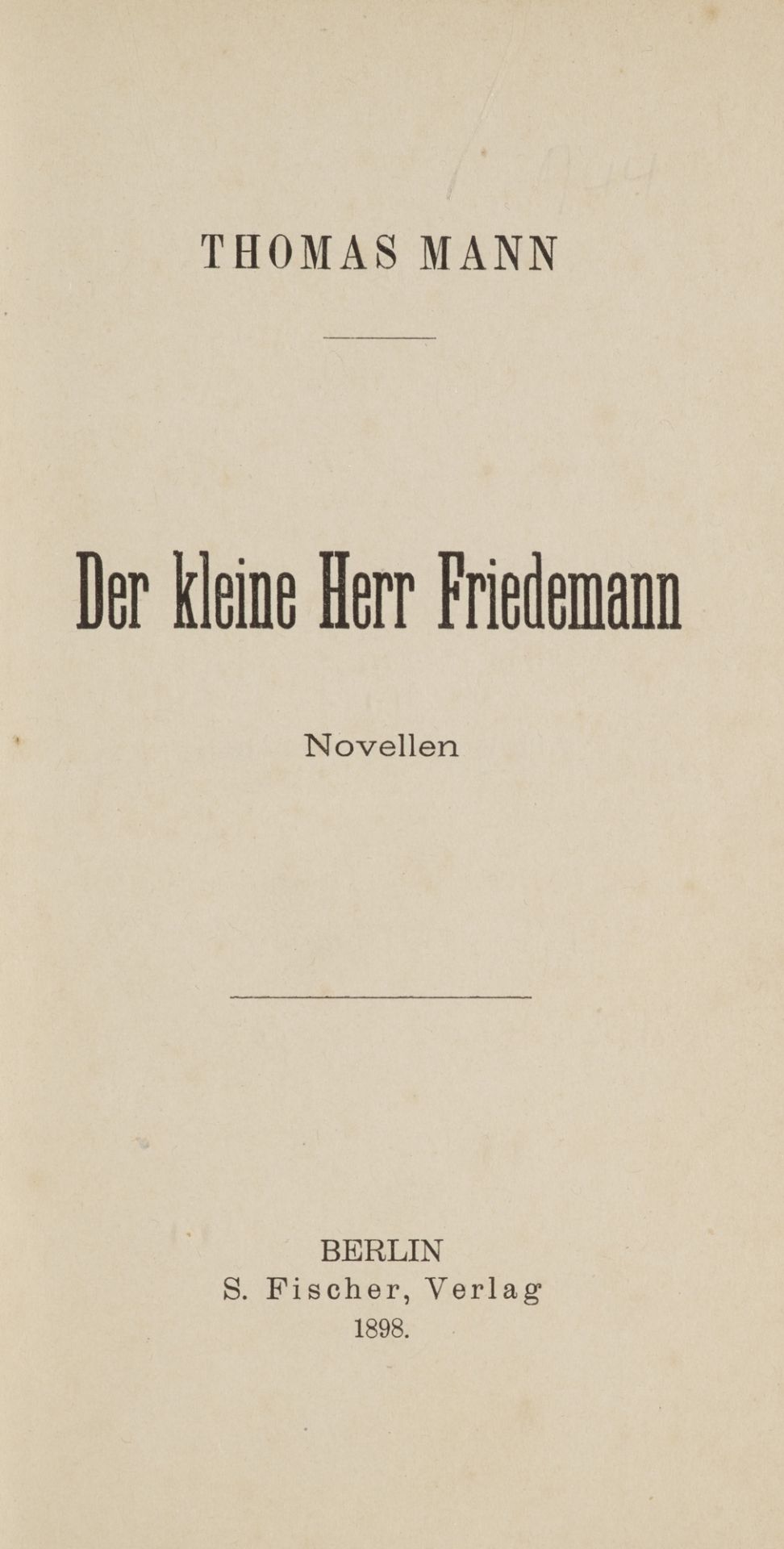 Thomas Mann. Der kleine Herr