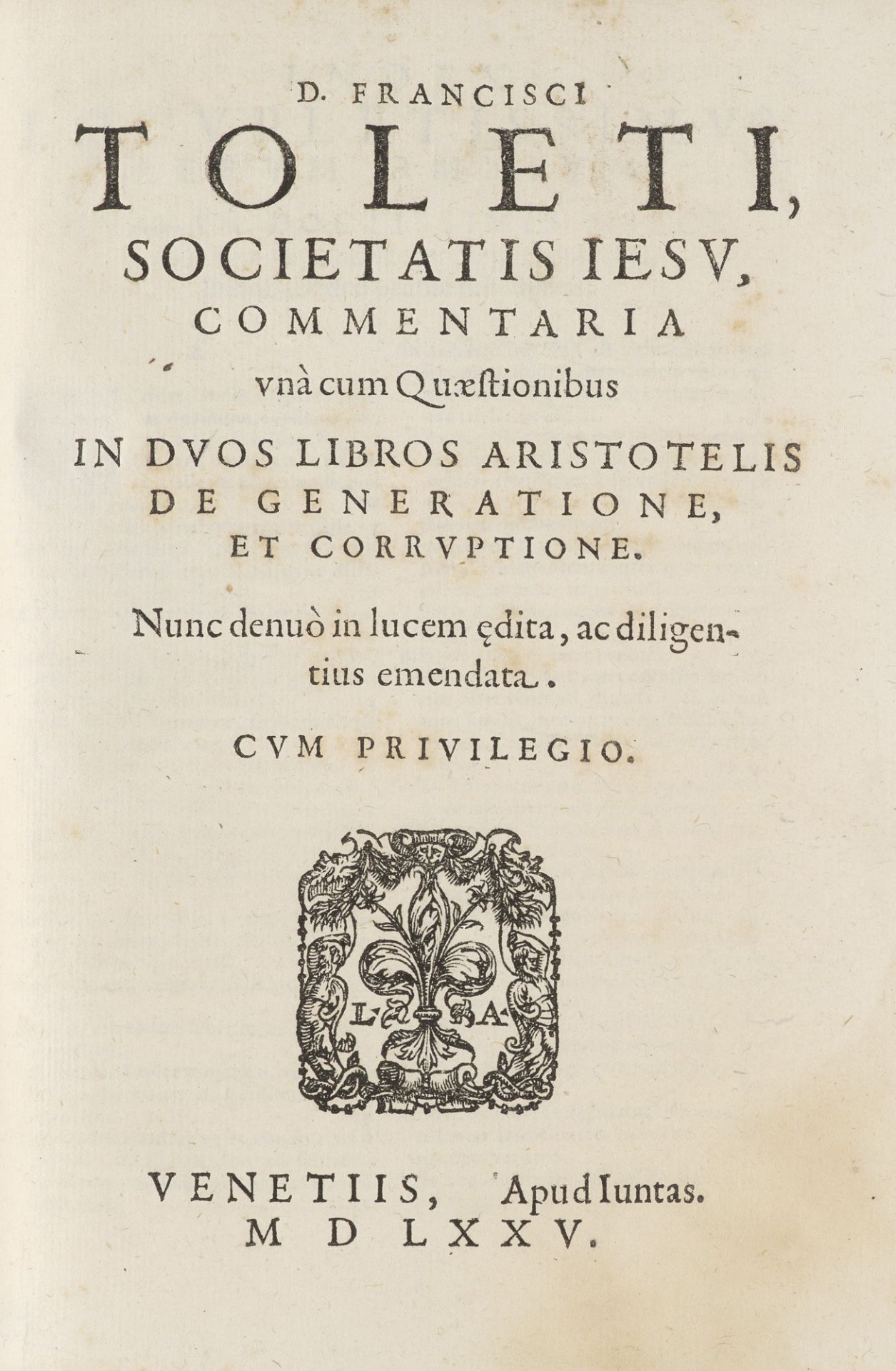 Francisco de Toledo. Commentaria una - Bild 2 aus 3