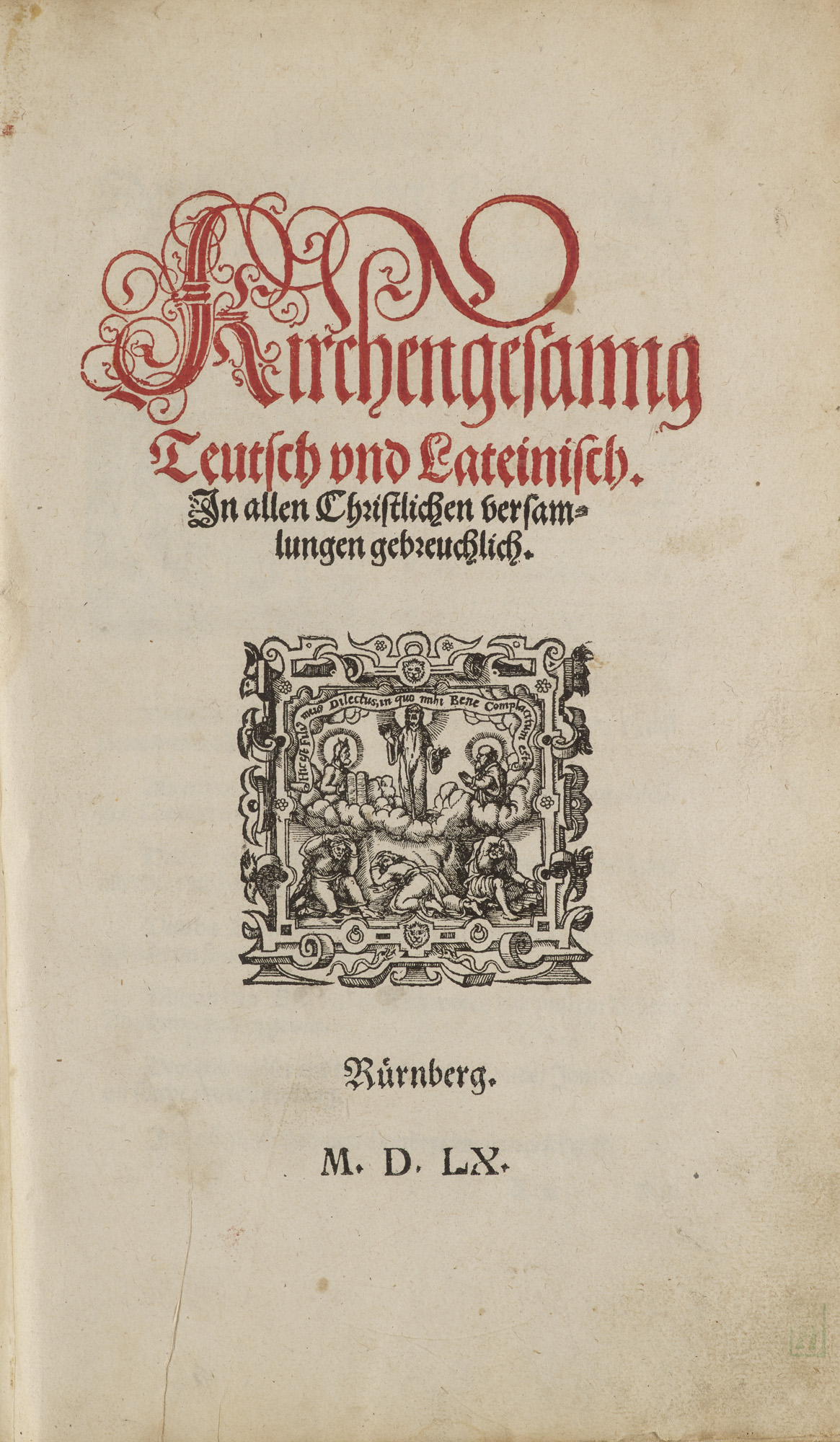 Kirchengesanng Teutsch und Lateinisch.