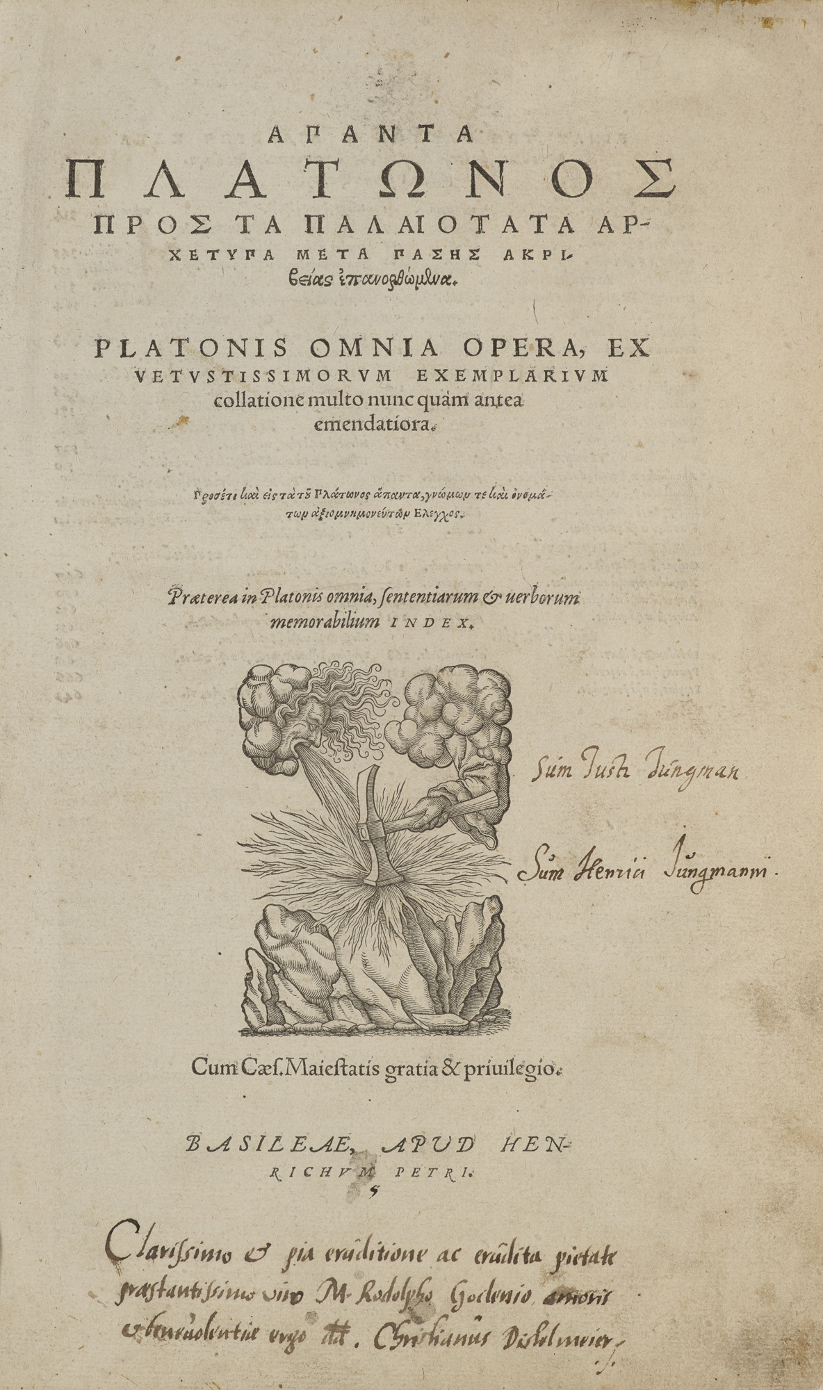 Platon. Platonis Omnia opera (graece),