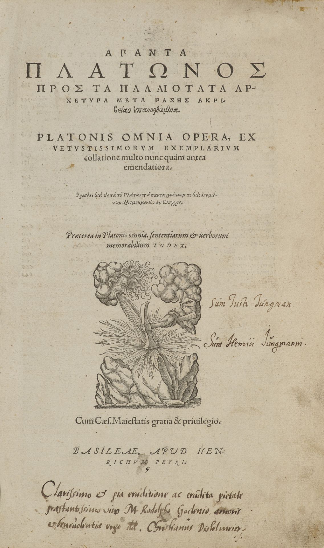 Platon. Platonis Omnia opera (graece),