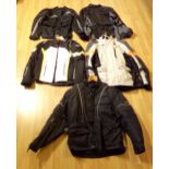 Five padded bikers jackets by Akito, Richa, Crane and others