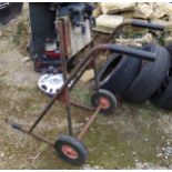 2 Outboard motor trollies with fitting boards