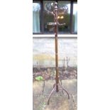 Vintage bentwood Thonet style coat stand, 183cm high