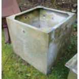 Galvanised steel tank / planter, 60cm high