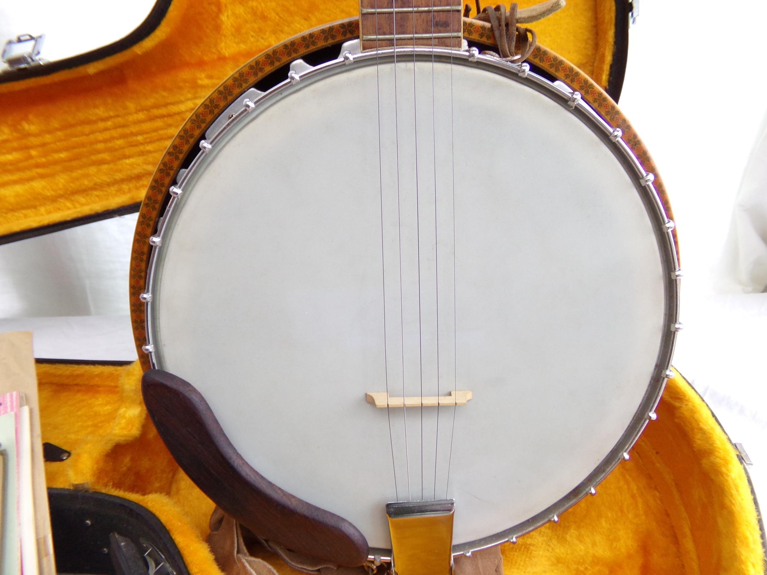 Shelton banjo in hard case, with a quantity of sheet music - Image 2 of 3