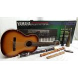 Amira Spanish acoustic guitar, Aulos recorder, boxed Yamaha Portatone PSR-400 keyboard, two