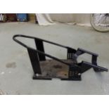 Folding motorcycle front wheel stand