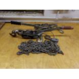 2 Turfer winches and chain