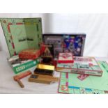 Collection of vintage toys and games to include Monopoly, Lotto, Mamod traction engine, etc