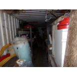 Contents of a 40ft container; various generators, tools, outboard motors, antique furniture to