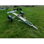 Dave Cooper single bike trailer, fold up design, 150kg load