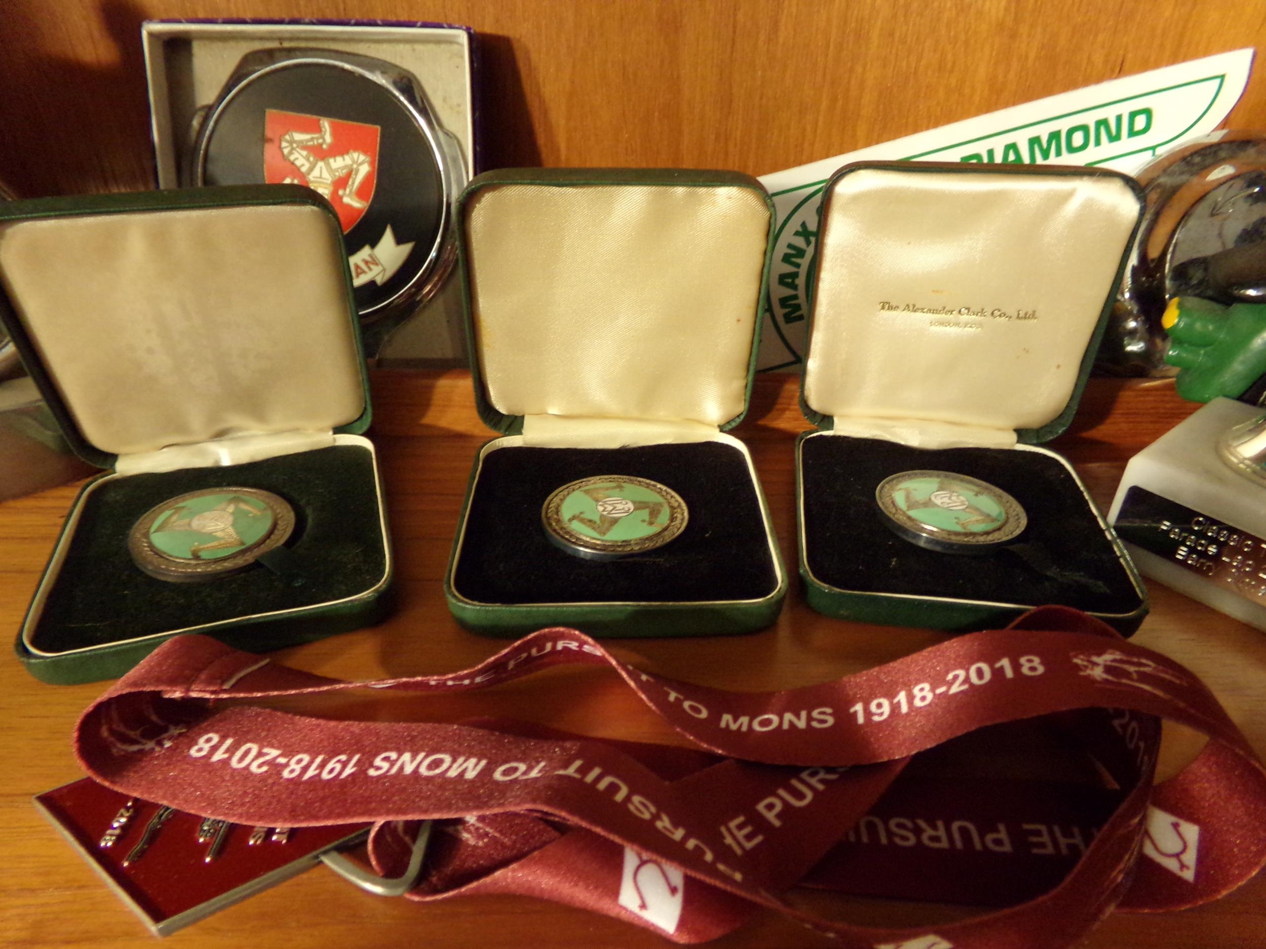 Collection of mainly motorbiking memorabilia to include Manx Grand Prix medals, cast Norton - Image 2 of 2